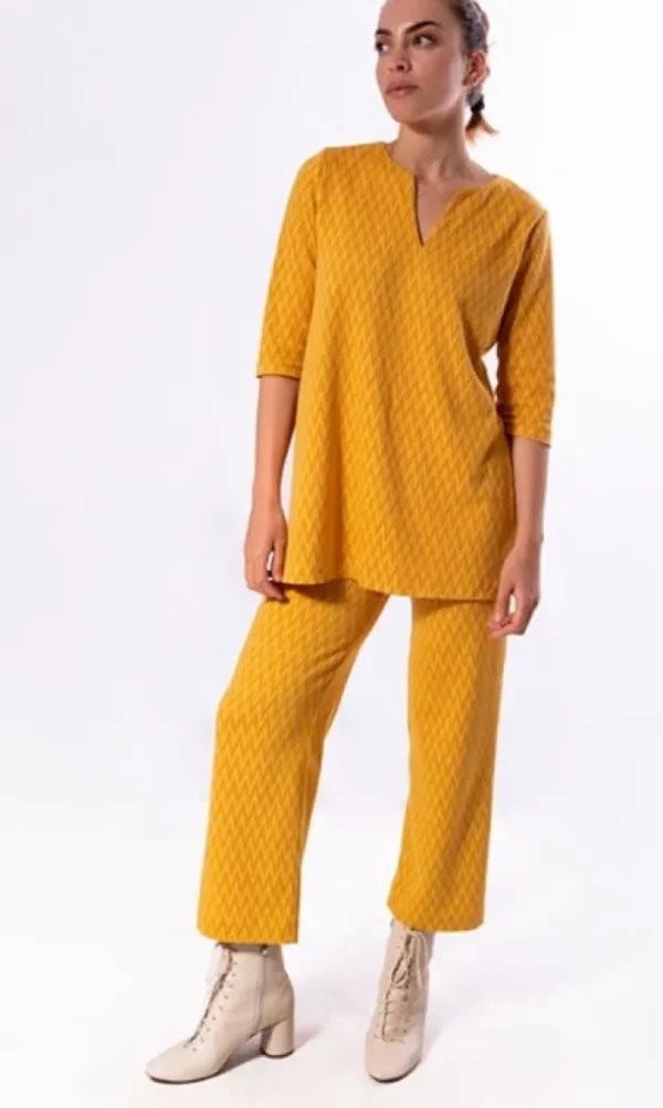 Lopezientos Blusa Larga Mujer ⋆ Amarillo New