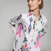 Lopezientos Camisa mujer amplia con manga larga estampada ⋆ Multicolor Fashion