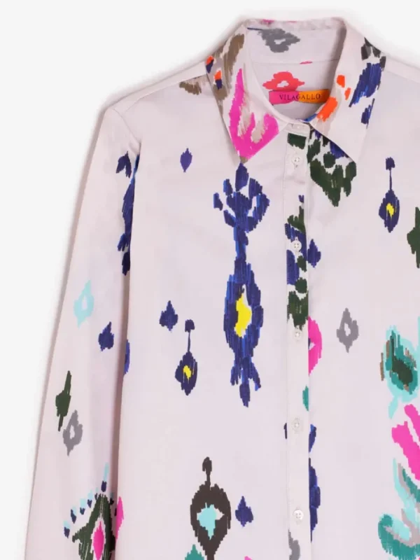 Lopezientos Camisa mujer amplia con manga larga estampada ⋆ Multicolor Fashion