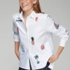 Lopezientos Camisa mujer de algodón estampada Twill ⋆ estampado Fashion