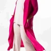 Lopezientos Chaqueta Larga de Punto para Mujer ⋆ Fucsia Outlet