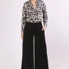 Lopezientos Pantalón mujer liso corte ancho Parole Italy ⋆ Amarillo,Jade,Negro,Viola Clearance