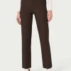 Lopezientos Pantalón mujer recto liso con bolsillos ⋆ Chocolate,Negro Discount