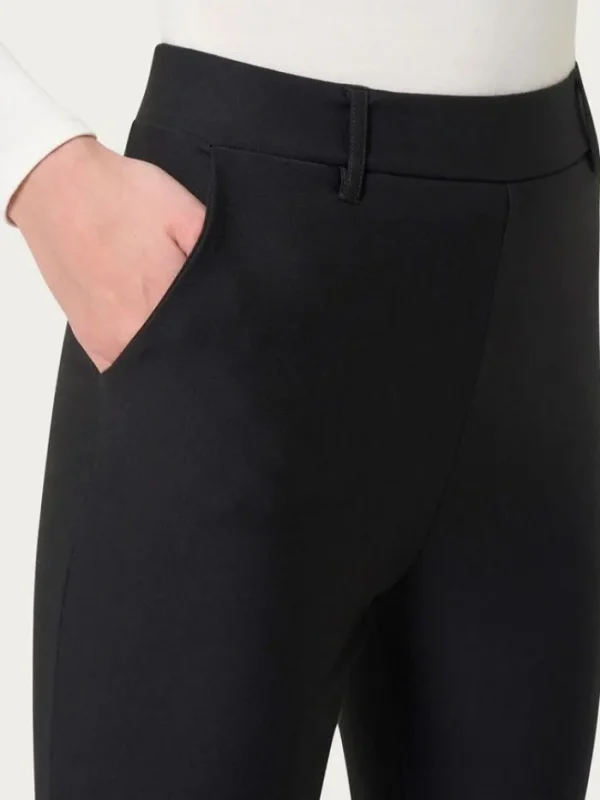 Lopezientos Pantalón mujer recto liso con bolsillos ⋆ Chocolate,Negro Discount