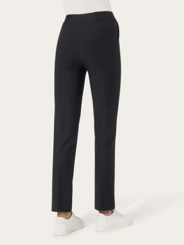 Lopezientos Pantalón mujer recto liso con bolsillos ⋆ Chocolate,Negro Discount