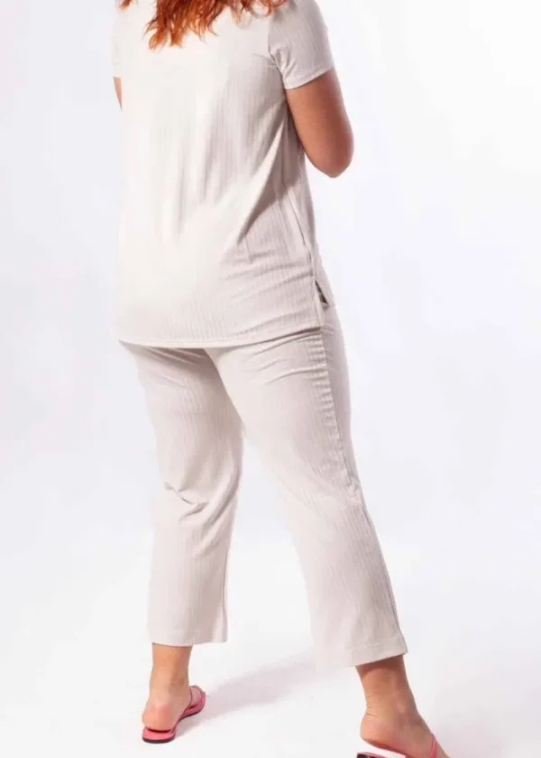 Lopezientos Pantalones de canalé ⋆ Cascia,Coral,Lima,Nata,Pistacho Sale