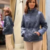 Lopezientos Parka Mujer de invierno acolchada corta.⋆ Azul Fashion