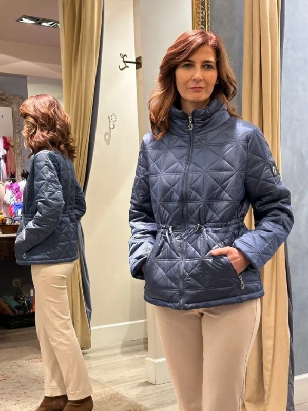 Lopezientos Parka Mujer de invierno acolchada corta.⋆ Azul Fashion