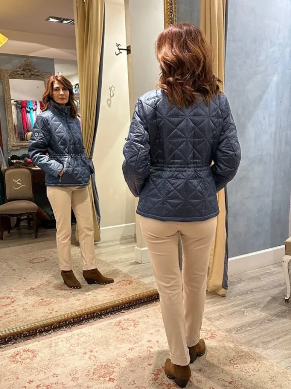 Lopezientos Parka Mujer de invierno acolchada corta.⋆ Azul Fashion