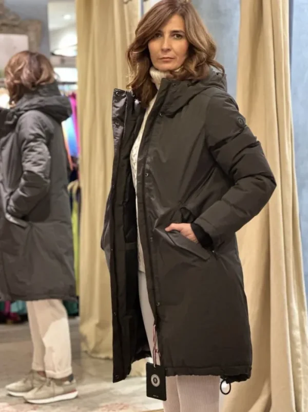 Lopezientos Parkas Mujer invierno con bolsillo solapa.⋆ Caqui New