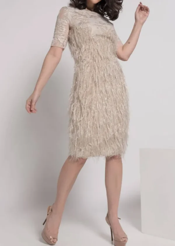 Lopezientos Vestido Corto Plumas ⋆ Outlet