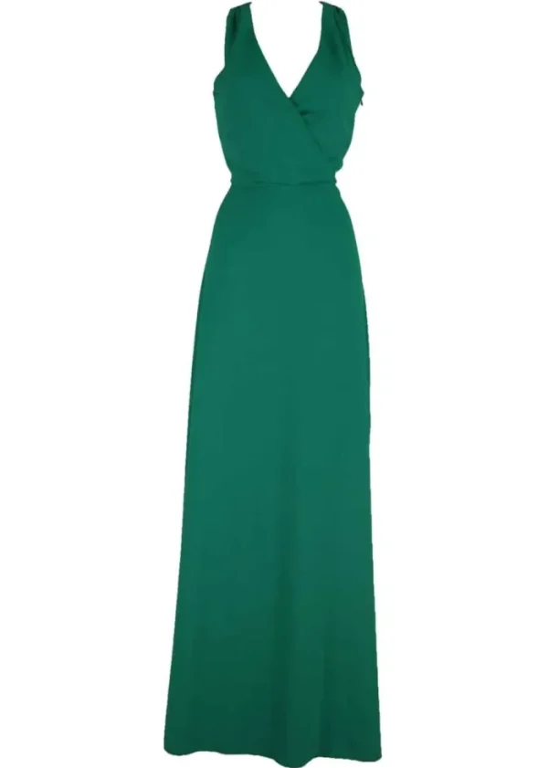 Lopezientos Vestido Crepe Largo ⋆ Rojo,Verde Hot