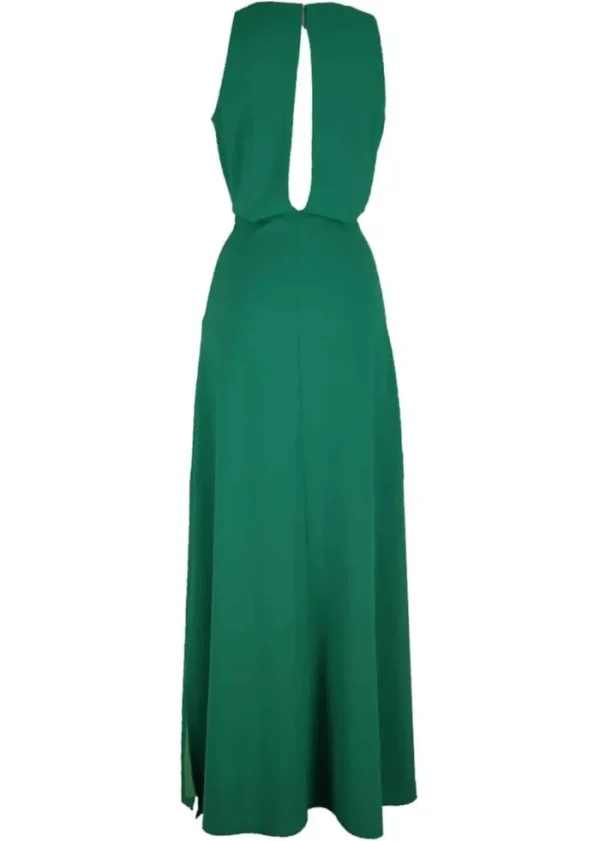 Lopezientos Vestido Crepe Largo ⋆ Rojo,Verde Hot