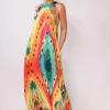 Lopezientos Vestido maxi con cuello alter mujer Parole Italy ⋆ Multicolor Clearance