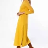 Lopezientos Vestido Midi ⋆ Amarillo New