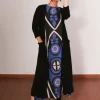 Lopezientos Vestido Mujer Midi estampado Parole Italy Masai. ⋆ Azul Best