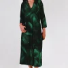 Lopezientos Vestido mujer midi estampado Jade ⋆ Verde Clearance