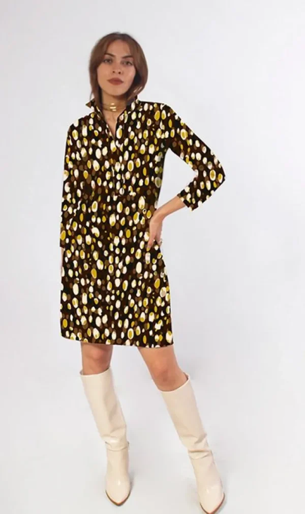 Lopezientos Vestido Otoño Mujer ⋆ Cacao,Cedro,Teja Sale