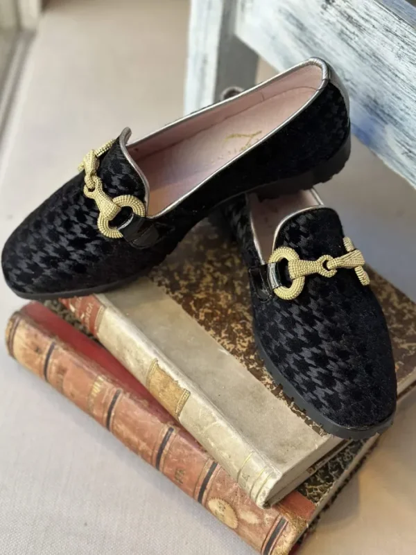 Lopezientos Zapato mujer tipo mocasín de piel. ⋆ Negro Sale